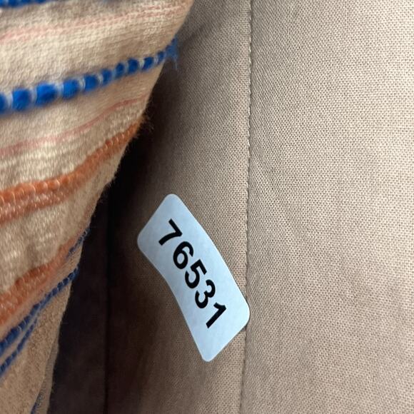 FREE PEOPLE Jacket M Astrid Quilted Insulated Oversized Striped Cotton Brown - Picture 16 of 16